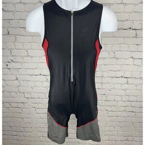 Rocket Science Sports Black Triathlon Sleeveless Zipped Racing Suit Size Large L